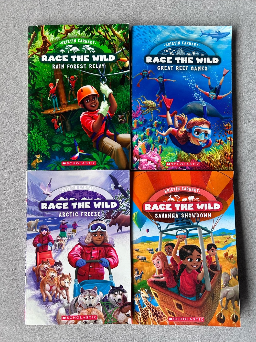 Set of 4 ~ Race The Wild #1-4 ~ Junior Novels
